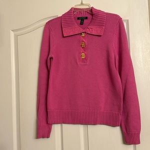 Lauren Ralph Lauren, cotton sweater, size medium, pink